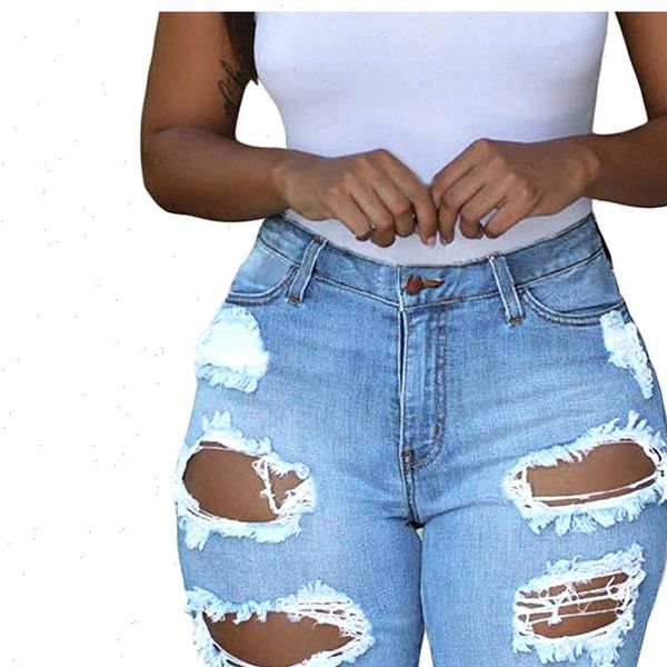 

elastic capris destroyed hole bleached womens jeans leggings short pants summer denim shorts ripped sweatpants, Blue