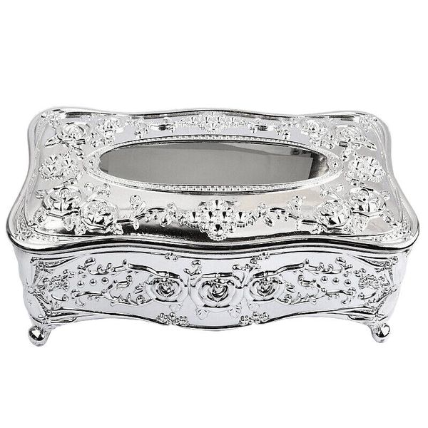

tissue boxes & napkins silver european retro chic box cover paper napkin holder case home car el good decor organizer