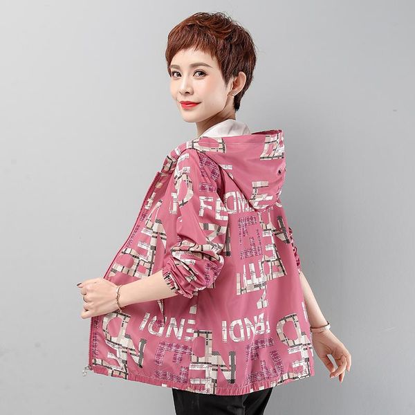 

women's jackets spring coat 2021 windbreaker casaco feminino middle-aged elderly autumn large size 5xl loose jacket thin female, Black;brown
