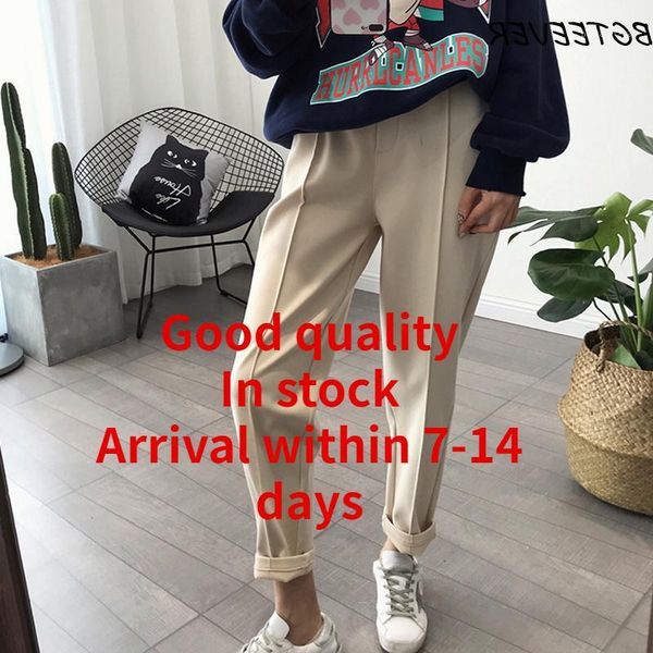 

women's pants & capris 4xl autumn high waist loose trousers women pencil stacked leggings wide leg flare, Black;white