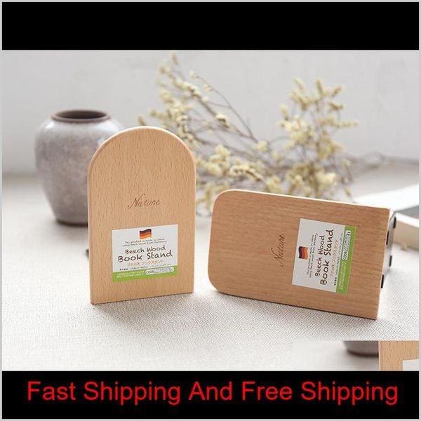 

2pcs/lot concise style nature beech wood book stand zakka style wood bookends japanese style originality qylodw item_home