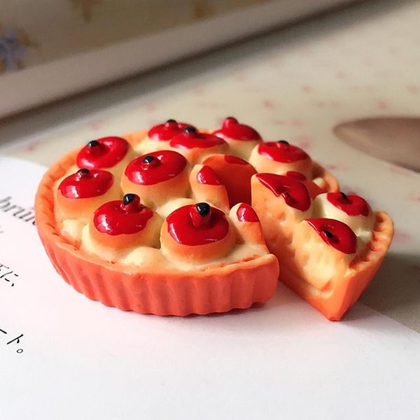 

decorative objects & figurines inkanear apple pie two pieces shokugan decor figurine cabochon toys dollhouse/miniatures diy phone case acces