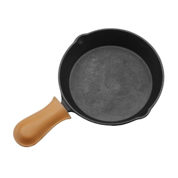 

pans 1pc cast iron skillet picnic cookware steak frying pan egg barbecue