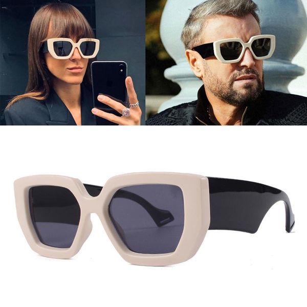 

sunglasses 2021 square fashion modern women style vintage ins cool brand design sun glasses 86320, White;black