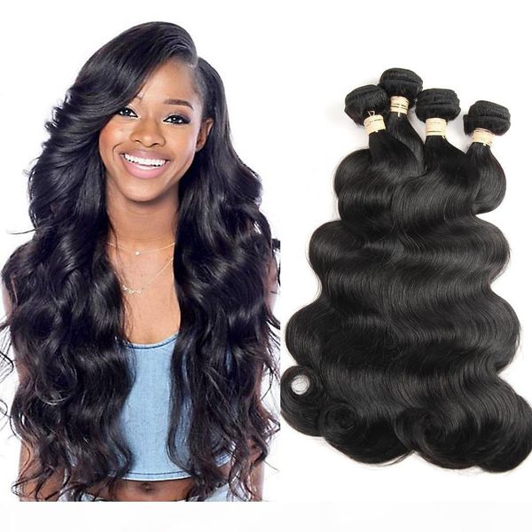 

8a mink brazillian body wave unprocessed brazilian peruvian indian virgin human hair wholesale wet and wavy brazilian hair weave bundles, Black