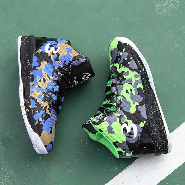 

brand boys basketball shoes thick sole non-slip wear-resistant kids sneakers rubber boy children sports shoes basket shoes