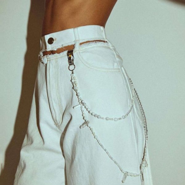 

street p 2020 spring new men's wear high waist holed casual jeans, Gray