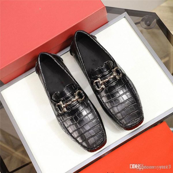 

cq men casual shoe loafers leather mens loafers shoes men designer dress business wedding shoes men social shoes plus size 38-46 33, Black