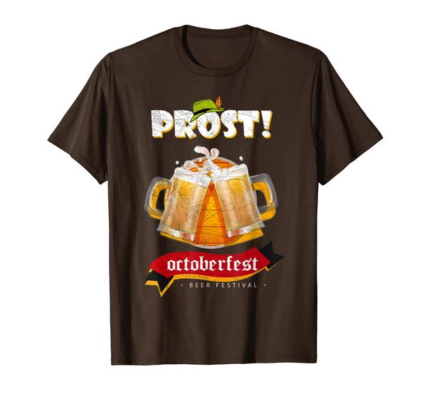 

vintage oktoberfest drinking festival funny prost german t-shirt, White;black