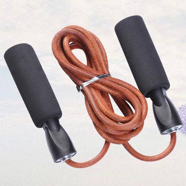 

jump ropes 1pcs cowhide rope adjustable professional jumping exercise for school home