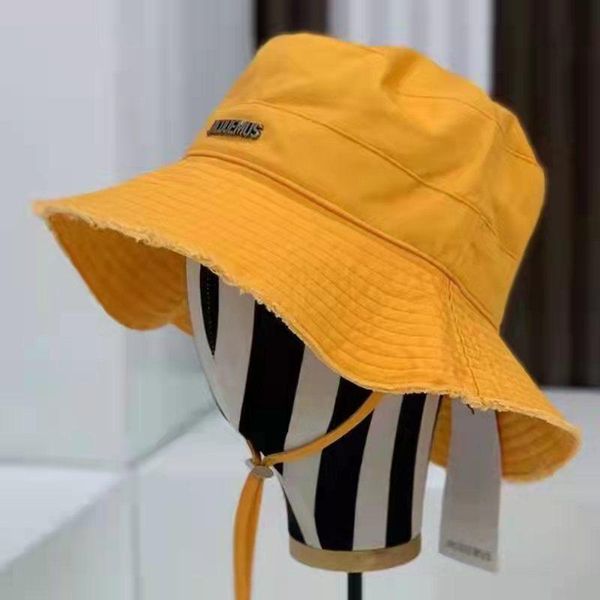 

caps & hats 2021 four seasons washing bucket hat ladies cotton, Yellow