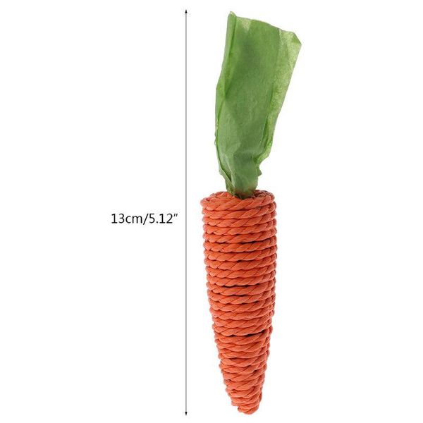 

cat toys funny pet scratch toy straw carrot for hamster guinea rat chew qw