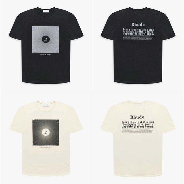 

2021ss t shirt men women 1 print tee t-shirts 4colors, White;black