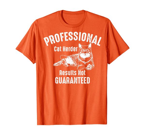 

professional cat herder results not guaranteed shirt gift, White;black