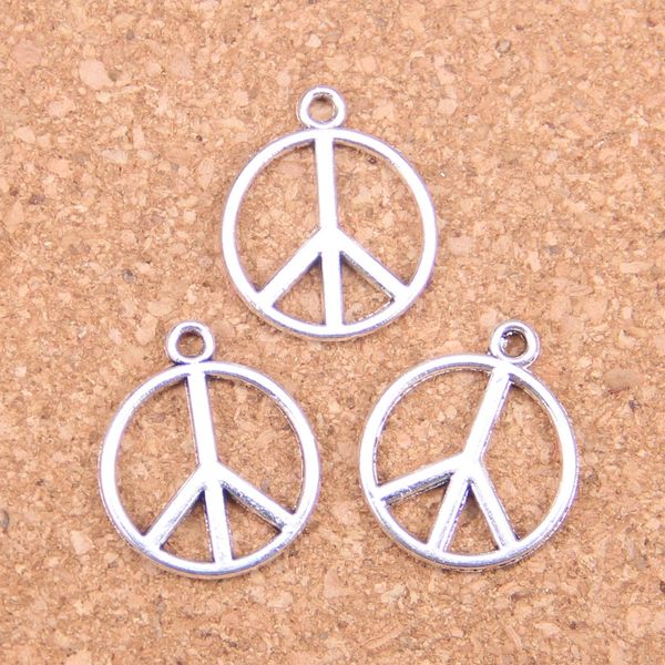 133 adet Antik Gümüş Kaplama Bronz Kaplama Barış Burcu Sembol Charms Kolye DIY Kolye Bilezik Bileklik Bulguları 21 * 17mm