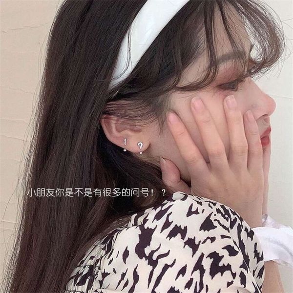 

asymmetric earrings female fashion simple