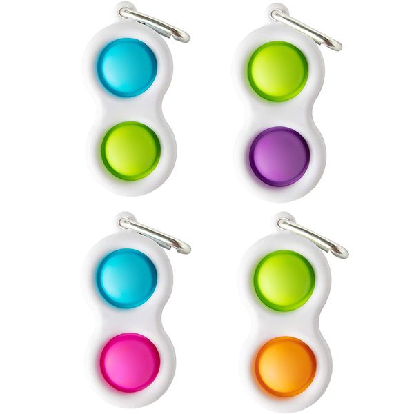 

Fidget Simple Dimple Toy Fat Brain Toys Stress Relief Hand Fidget Toys For Kids Adults Early Educational Autism Special NeedToys, Silver