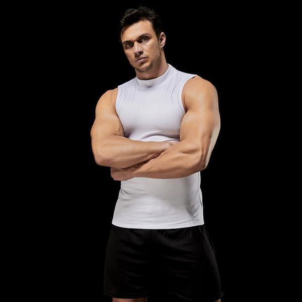 

mens sleeveless vest pure color winter warm shapewear add velvet corset shirt slim heated underwear fitness men tank, White;black