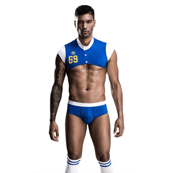 I giocatori di football americano sexy giocano la tentazione dell'uniforme della barra della discoteca degli uomini transfrontalieri della biancheria intima