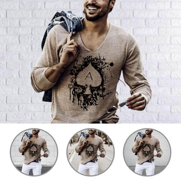 

men's casual shirts all match loose wash printing shirt for autumn men, White;black