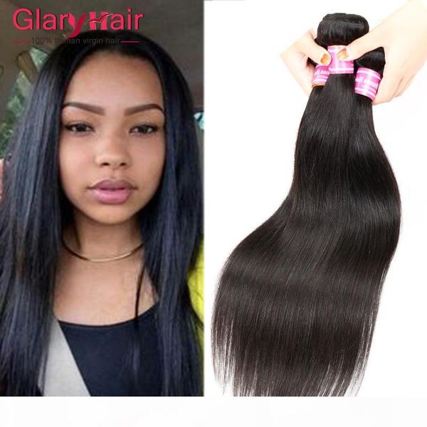

real quality 100g brazilian hair bundles virgin brazilian straight human hair extensions peruvian malaysian indian human braiding hair, Black