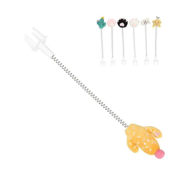

cat toys toy supplies elastic spring metal wire funny stick pet interactive teaser durable exercise