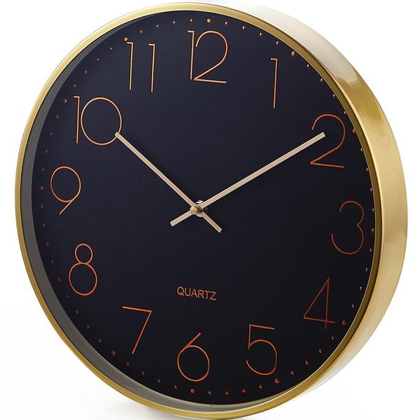 

wall clocks simple modern clock silent nordic black american round living room quartz relogio parede decor mm60wc