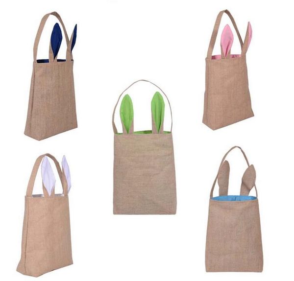 

gift wrap 50 pcs fashion design easter ears bag jute cloth material bags celebration decoration