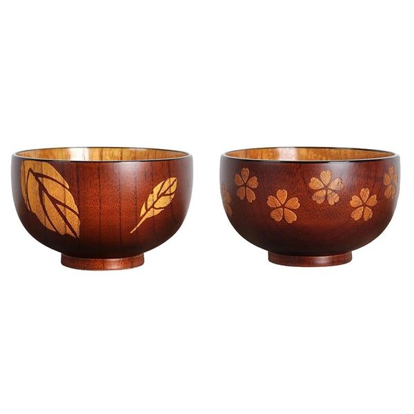 

pcs wooden salad bowl for salad, noodle, fruits and cereal wood tableware bowls