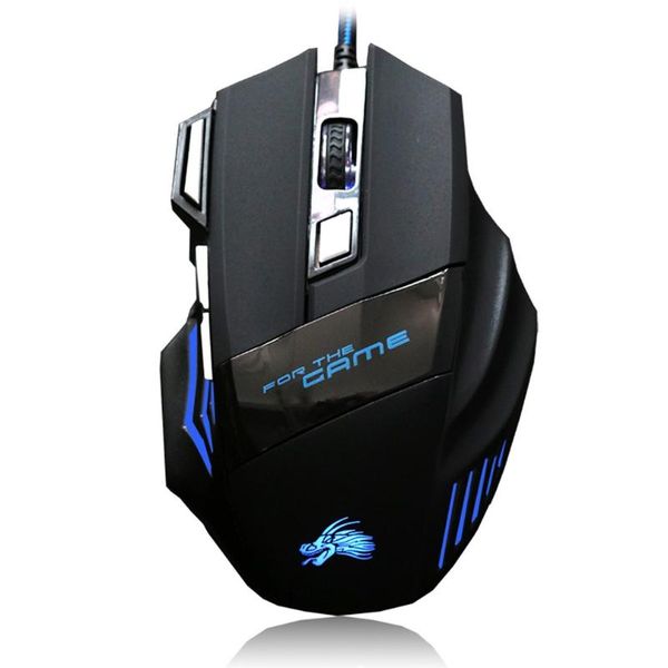

5500dpi usb wired game mouse 3d led optical 7 buttons pro gamer computer mice for deskpc lapadjustable gaming mouse 2021