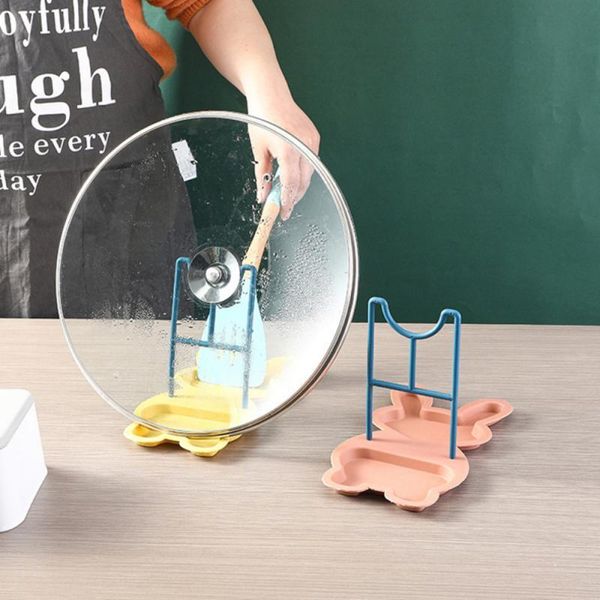 

kitchen storage & organization cooking utensil rest organizer pot lid rack counterpunch-spoons pad bracket home shelf tools