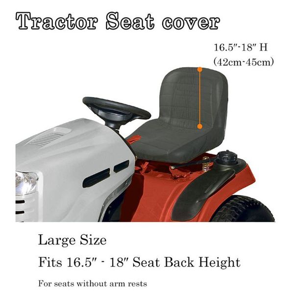 

seat cushions lawn mower cover tractor heavy duty padded 600d oxford material grey
