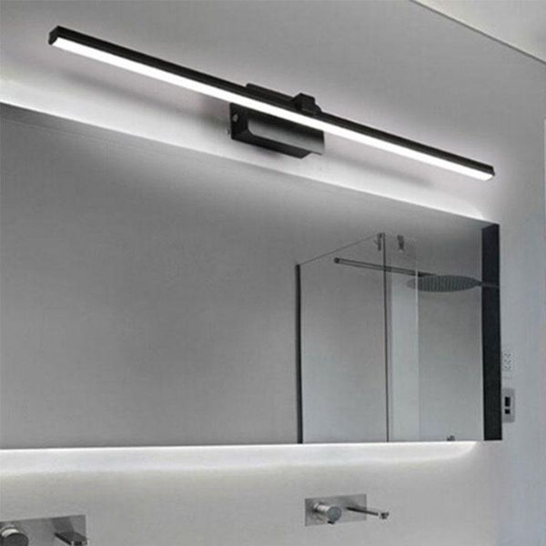 

led stainless steel front mirror light modern bathroom makeup wall lamps led vanity toilet wall mounted sconces lighting fixture