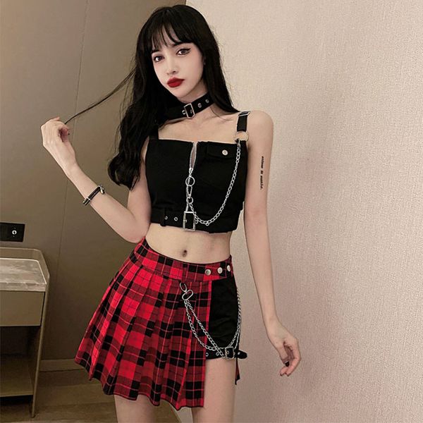 

2021 new high street tank spring summer fashion hipster designer creative chain sellers thin 7iht, White
