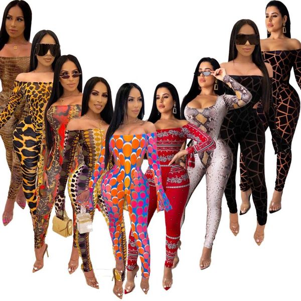 

women's two piece pants casual women print set jumpsuit and shirt slash neck flare sleeve skinny winter clothes for outfit, White