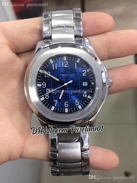 

2022 5167-1a-001 automatic mens watch d-blue textured dial number markers stainless steel bracelet 5 styles super watches puretime01 e15f6, Slivery;brown