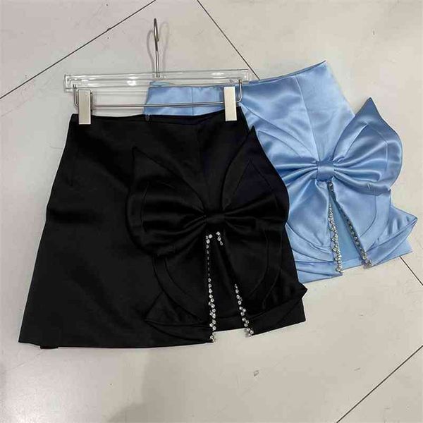 

spring arrivals bow decoration short mini skirt women ml272 210525, Black