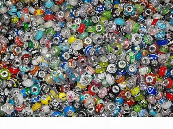 

lampwork glass beads fit european style charm bracelets, beaded bracelets 300pcs lot wholesale, Crystal