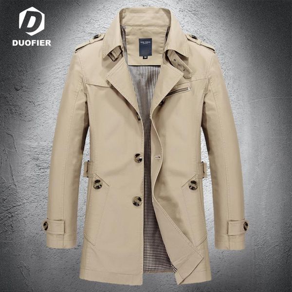 

men's jackets autumn 2021 men casual coats solid lapel windbreaker spring button mid-length jacket mens cotton brand clothing, Black;brown