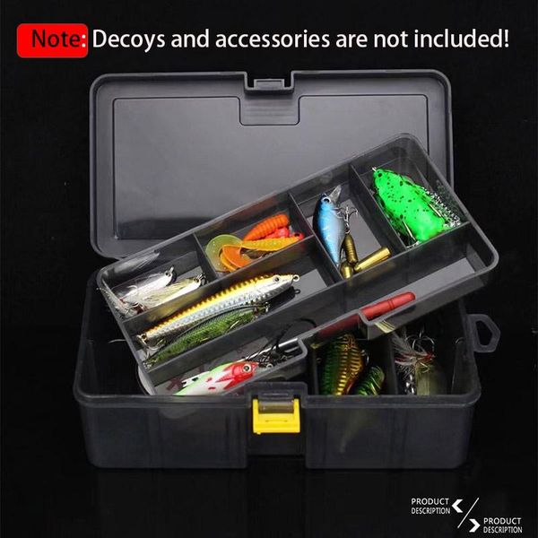 

fishing accessories tackle box arrival snap double compartments transparent 21.5 * 12 6.7cm spomb lure