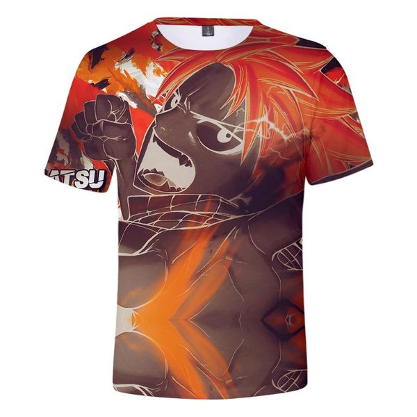 

men's t-shirts t shirt fairy tail 3d t-shirt men/women fashion hip hop harajuku streetwear tees print short sleeve, White;black