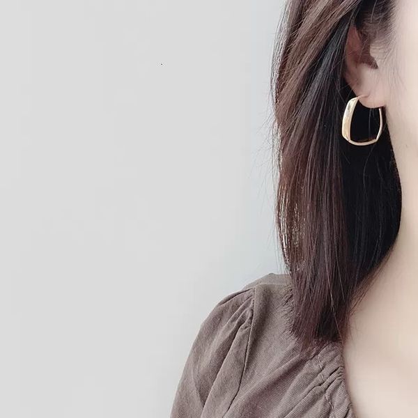 

fashion designer new jewelry big temperament simple geometry square exaggeration net red personality advanced earrings female, Golden