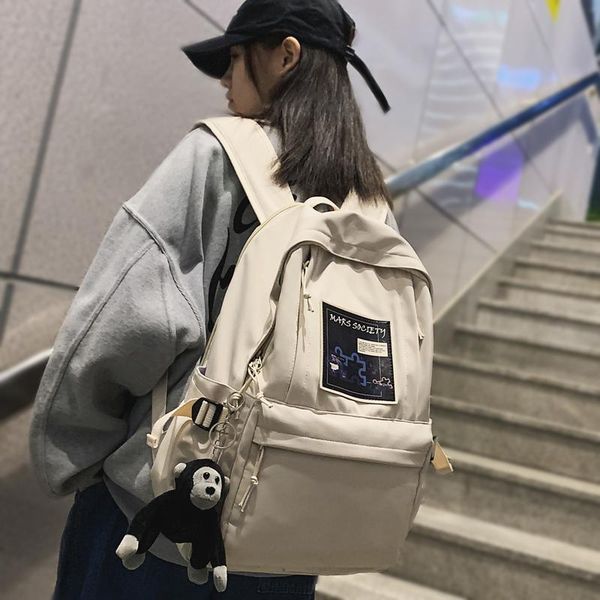 

backpack 2021 women's waterproof nylon female cute college school bag for teenage girl student book ladies