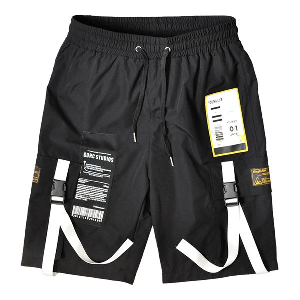 

men cargo shorts straight loose fashion 2021 summer male short trousers hip hop streetwear men clothing bermuda masculina, Gray