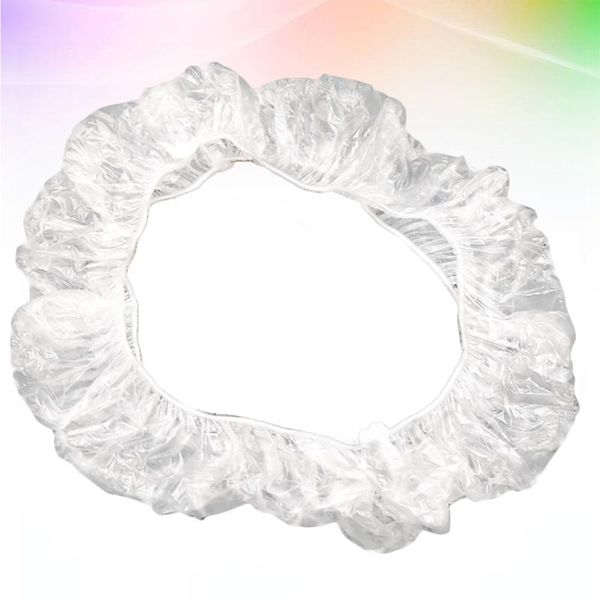 

steering wheel covers 250pcs disposable car cover plastic elastic handle sleeve protector for auto (white)
