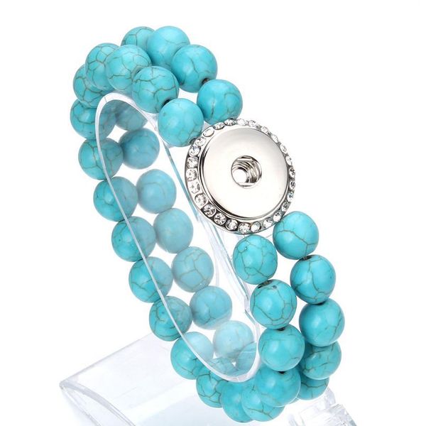 

18mm snap button jewelry vintage bead bracelet & bangles for women men fashion jewelry silver plated charm jlltib, Golden;silver