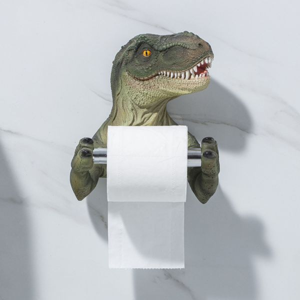 

dinosaur ro paper hoder rack toiet paper hoder tyrannosaurus wa-mounted ro paper hoder rack for bathroom home