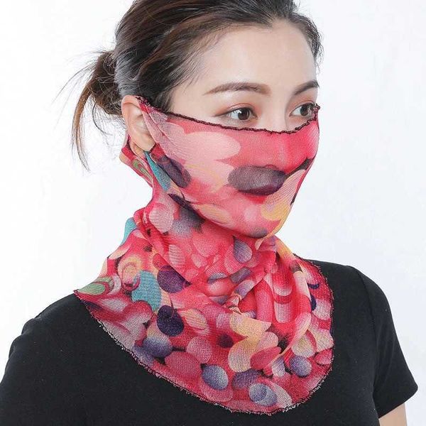 

mask bib women's summer thin sunscreen veil hanging ear small silk scarf neck scarf neck cover face