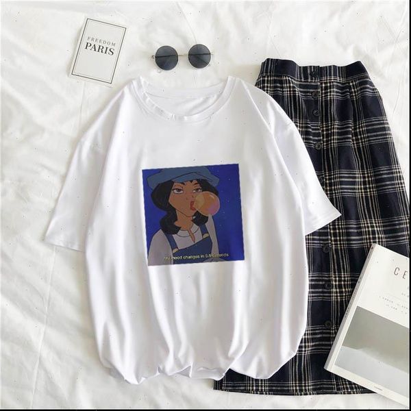 

2021 my mood change in 0.5 seconds print o neck hollow shirt korean shirts ladies shirt white blouses slim fit