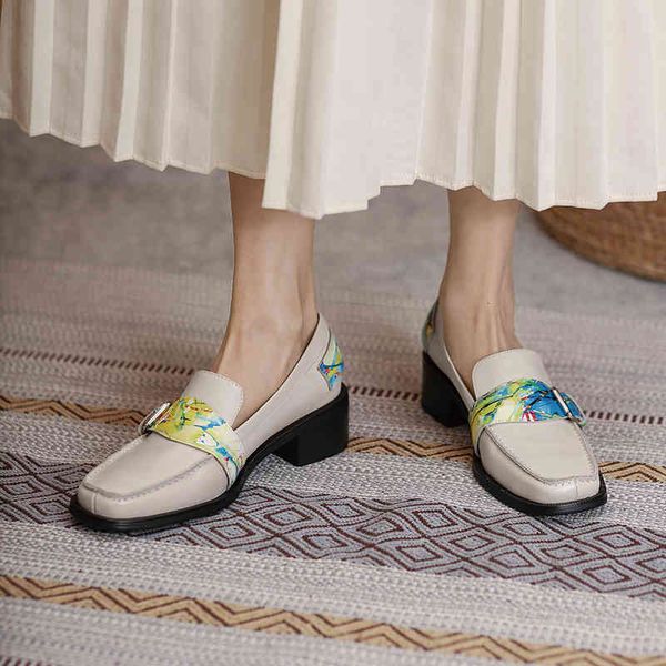 

genuine leather women's shoes sandals buckle-colored belt pumps handcrafted toe of square foot wholesale heel slip in rmq9, Black
